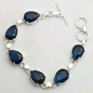 Tanzanite Gemstone 925 Sterling Silver Handmade Bracelet